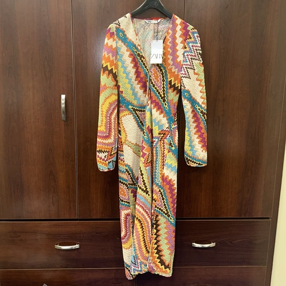 NWTs ZARA Sz S a gorgeous, long sleeve, sexy, romantic, bohemian maxi dress - Picture 3 of 11